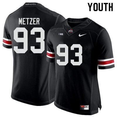 NCAA Ohio State Buckeyes Youth #93 Jake Metzer Black Nike Football College Jersey IZW1045EX